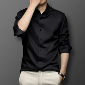 Black micro shirt